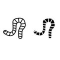 Worm icon vector set. caterpillar illustration sign collection. agriculture symbol.