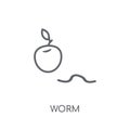 Worm linear icon. Modern outline Worm logo concept on white back