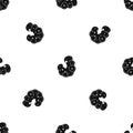 Worm pattern seamless black