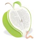 Worm Reading Apple Book