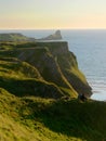 Worm's head at sunset, Gower peninsula, Wales Royalty Free Stock Photo