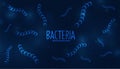 Worm shape bacteria or virus infection background