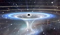 Wormhole or blackhole, funnel-shaped tunnel that can connect one universe with another Royalty Free Stock Photo