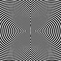 Wormhole Optical Illusion, Geometric black and white Abstract Hypnotic Double Worm Hole Tunnel, Abstract Twisted Vector Illusion