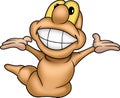Wormling 02 very big smiling Royalty Free Stock Photo