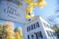 Worms eye view of Egremont library, MA