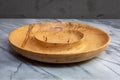 Wormy Maple wood serving bowl Royalty Free Stock Photo