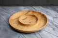 Wormy Maple wood serving bowl Royalty Free Stock Photo