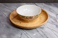 Wormy Maple wood serving bowl Royalty Free Stock Photo
