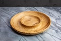 Wormy Maple wood serving bowl Royalty Free Stock Photo