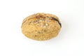 Wormy walnut on white Royalty Free Stock Photo