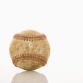 Worn baseball.