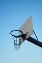 A Worn Basketball Hoop In A Public Recreational Area.