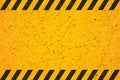 A Worn Black Striped Rectangle. Scratched Blank Warning Sign. Vector illustration. Royalty Free Stock Photo