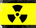 Worn Radioactive Warning Symbol