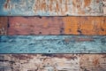 Worn, colorful, aged wood texture exuding rustic charm.