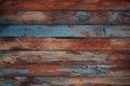 Worn, colorful, aged wood texture exuding rustic charm.