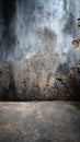 Worn Concrete Wall and Floor Background with Texture and Grungy Surface Urban Decay Interior Space Royalty Free Stock Photo