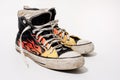 Worn Converse All Star shoes