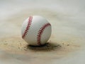 Baseball on vintage organic canvas background Royalty Free Stock Photo