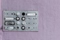Worn doorbell with intercom on a house wall Royalty Free Stock Photo