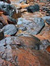 Worn and Eroded Red Rocks, Kings Canyon, Red Centre, Australia Royalty Free Stock Photo