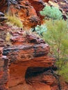 Worn and Eroded Red Rocks, Kings Canyon, Red Centre, Australia Royalty Free Stock Photo