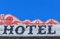 Worn Exterior Hotel Sign