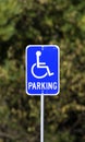 Worn handicapped parking sign Royalty Free Stock Photo