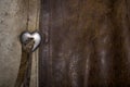 Western Cowboy Worn Leather with a Heart Buckle