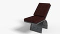 Worn leather seats of background, 3d rendering