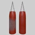 Worn And New Leather Punching Bag