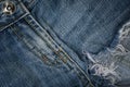 Worn old jean Royalty Free Stock Photo