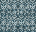 Worn out antique seamless background trefoil curve spiral cross Royalty Free Stock Photo