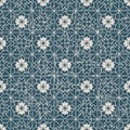 Worn out seamless background 435 check square cross geometry line flower Royalty Free Stock Photo