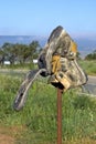 Worn out shoes left by a pilgrim, Camino Frances