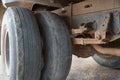 Worn out truck tire tread Royalty Free Stock Photo