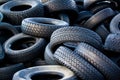 Worn out used tires Royalty Free Stock Photo