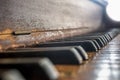 Worn Piano Keyboard