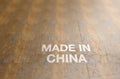 Worn print sign that reads made in china