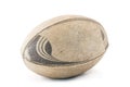 Worn Rugby Ball with Clipping Royalty Free Stock Photo