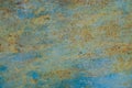 worn rusty metal texture background.Grunge rusty colored orange, green, blue, metal steel background texture, rust and oxidized Royalty Free Stock Photo