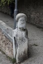 Worn statue in Rome, villa Borghese gardens