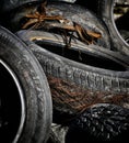 Worn tyres