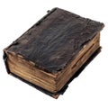 Worn and Weathered Vintage Book with Faded Leather Binding Royalty Free Stock Photo