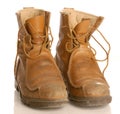 Worn work boots Royalty Free Stock Photo