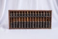 a wornout vintage Abacus on isolated background