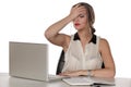 Worried business woman Royalty Free Stock Photo