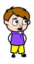 Worried Cartoon Boy Talking Royalty Free Stock Photo