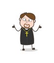 Worried Cartoon Priest Face Expression Vector Royalty Free Stock Photo